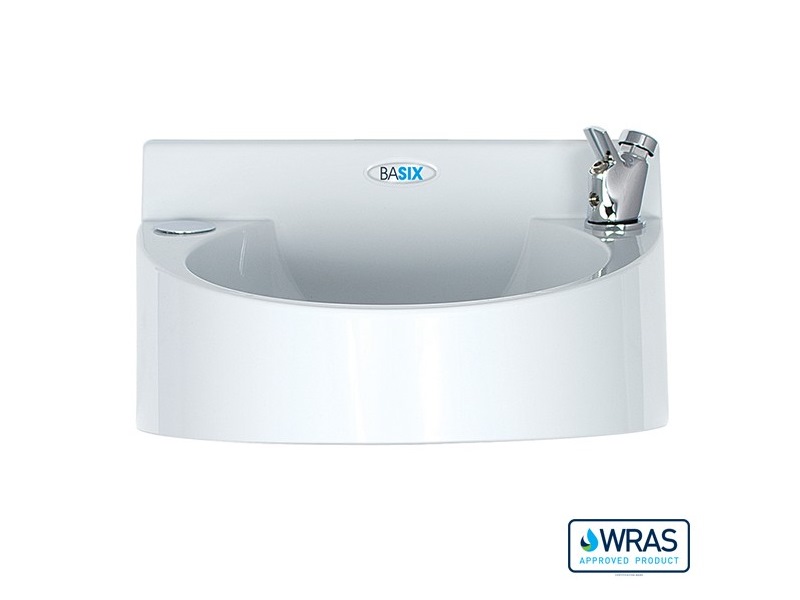 Mechline Basix WS1 basin with bubbler tap - White